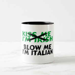 Tasse 2 Couleurs Embrassez-moi l'Irlandais qu'Im me soufflent
