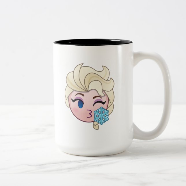 Tasse 2 Couleurs Emoji congelé | Elsa Jetant un baiser (Droit)