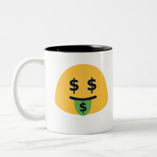 Tasse 2 Couleurs Emoji de la bouche d'argent