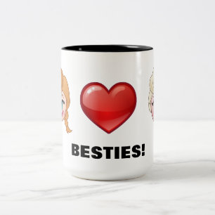 Tasse 2 Couleurs Emoji gelé  Anna et Elsa