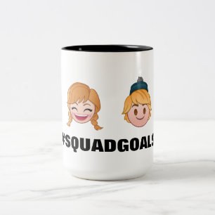 Tasse 2 Couleurs Emoji gelé  Elsa, Anna, Kristoff et Olaf