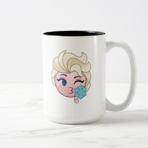 Tasse 2 Couleurs Emoji gelé  Elsa lance un baiser