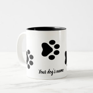 Tasse 2 Couleurs Empreinte de chien