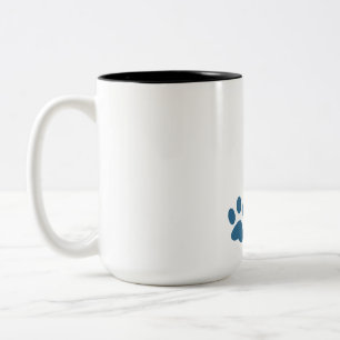 Tasse 2 Couleurs empreinte de patte d'illustration