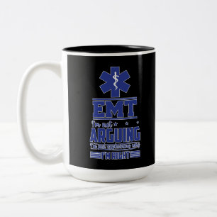 Tasse 2 Couleurs EMS Urgence EMT Je ne plaide pas