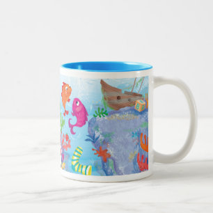 Tasse 2 Couleurs En Bas Dans L'Océan