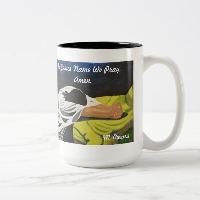 Tasse 2 Couleurs En Jésus, Nous Prions, Amen. (Droit)