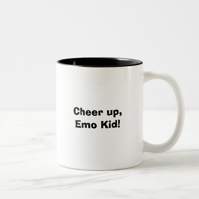 Tasse 2 Couleurs Encouragez, enfant d'Emo ! (Droit)