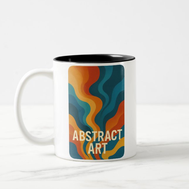 Tasse 2 Couleurs Énergie Abstraite en gras - Art numérique (Gauche)