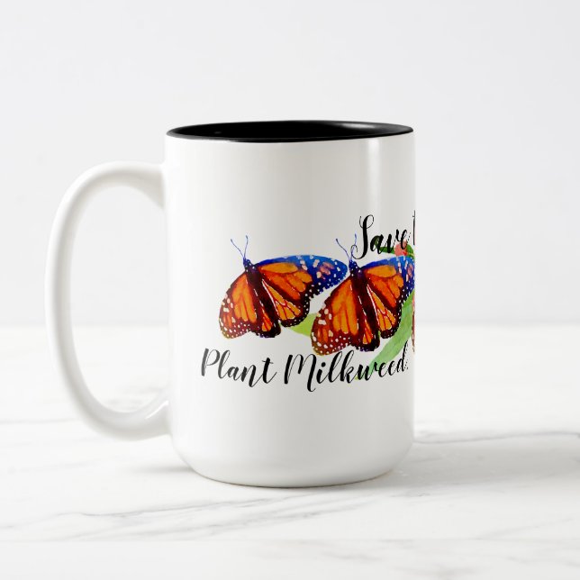 Tasse 2 Couleurs Enregistrer le papillon Monarch (Gauche)