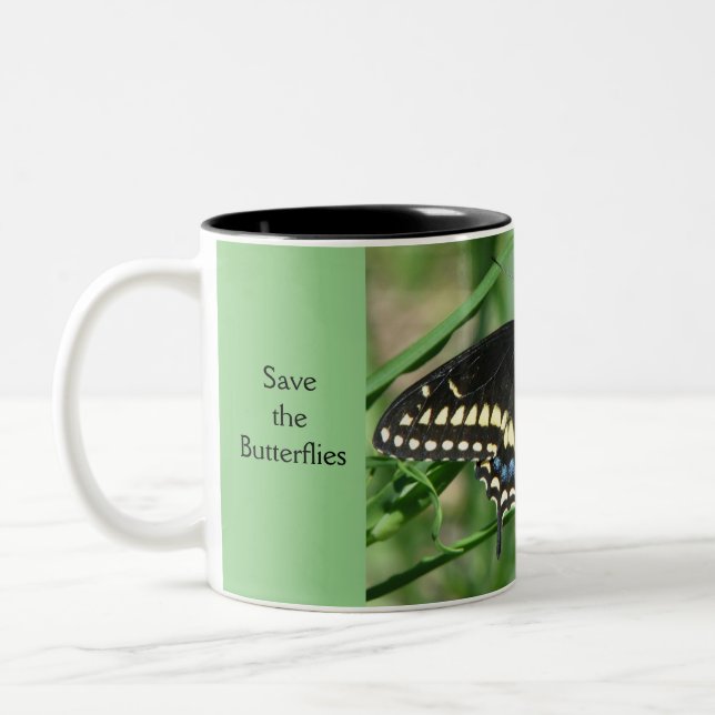Tasse 2 Couleurs Enregistrer les papillons (Son) Black Swallowtail  (Gauche)