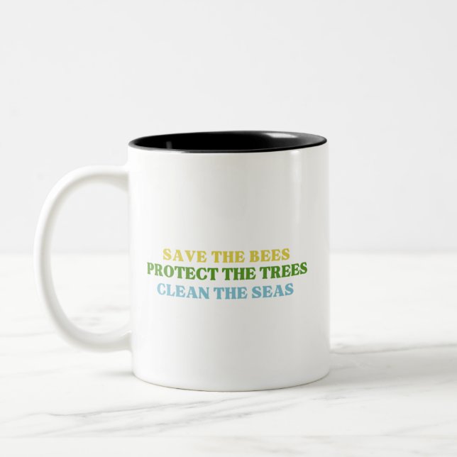 Tasse 2 Couleurs enregistrer les posters abeilles sauver les poster (Gauche)