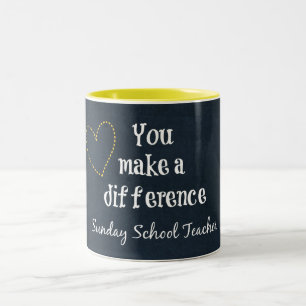 Tasse 2 Couleurs Enseignant de l'école du dimanche