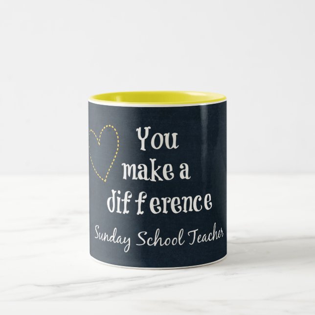 Tasse 2 Couleurs Enseignant de l'école du dimanche (Centre)