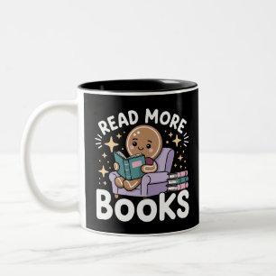Tasse 2 Couleurs Enseignant de Noël Lit plus de livres drôle