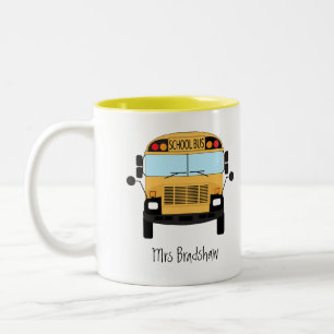 Tasse 2 Couleurs Enseignant en classe ou chauffeur de bus scolaire 