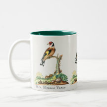 Enseignant Personnalisé Oiseau Botanique Vintage