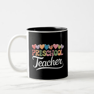 Tasse 2 Couleurs Enseignant Préscolaire Premier Jour Super Retour À