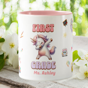 Tasse 2 Couleurs Enseignant primaire de première année Dabbing Unic