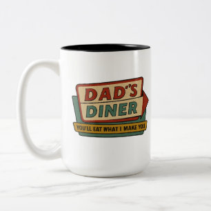 Tasse 2 Couleurs Enseigne Rétro du Diner de Papa – Ben-Day Art Pop 