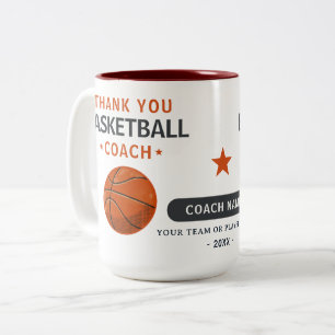 Tasse 2 Couleurs Entraîneur de Joueur d'Équipe de Basket-ball Moder