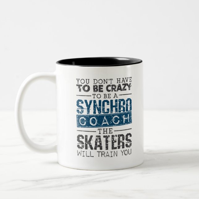 Tasse 2 Couleurs Entraîneur de patinage synchronisé fou (Gauche)