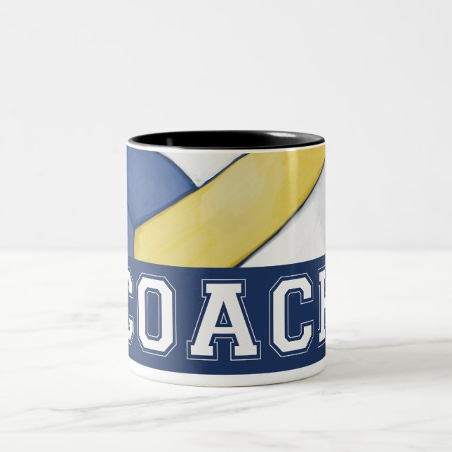 Tasse 2 Couleurs Entraîneur de volleyball (Centre)