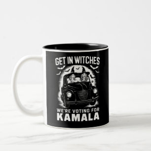 Tasse 2 Couleurs Entrez Sorcières Nous votons pour Kamala Halloween