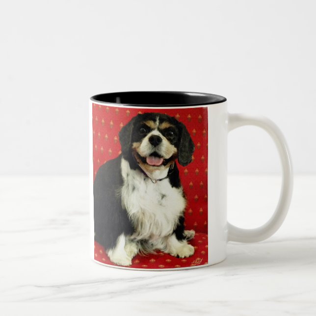 TASSE 2 COULEURS ÉPAGNEUL DE ROI CHARLES CAVALIER (Droit)