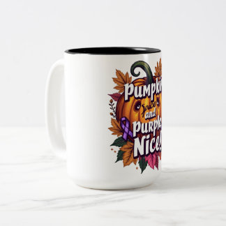Tasse 2 Couleurs Épices citrouilles et pourpre Nice : Funny Fall Aw