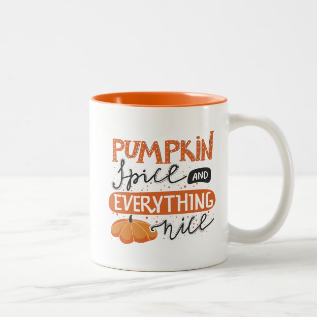 Tasse 2 Couleurs Épices citrouilles et tout Nice (Droit)