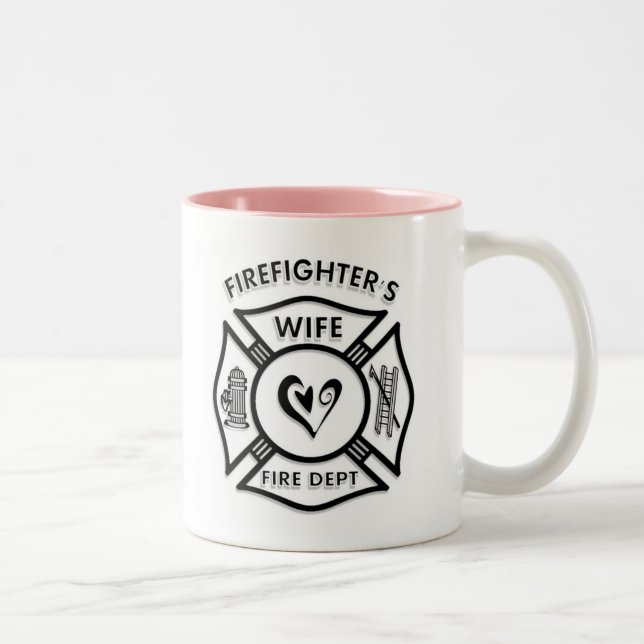 Tasse 2 Couleurs Épouse de sapeurs-pompiers (Droit)