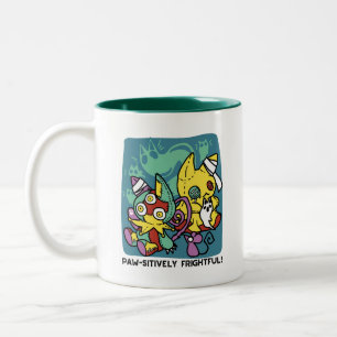 Tasse 2 Couleurs Épouvantablement mignon Chats monstrueux Hallowe