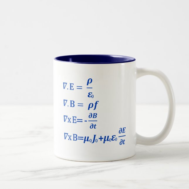 Tasse 2 Couleurs Équation de Maxwell (Droit)