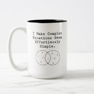 Tasse 2 Couleurs Équations complexes sans effort Simplicité géniale