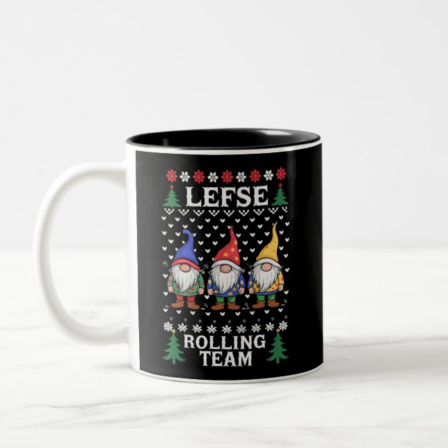 Tasse 2 Couleurs Équipe de marche gauche Noël Gnome Noël (Gauche)