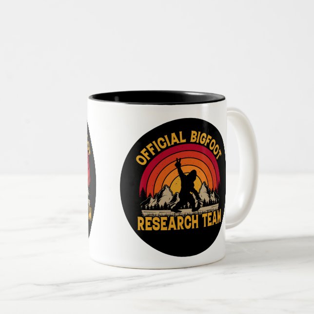 Tasse 2 Couleurs Équipe de recherche originale de Bigfoot (Devant droit)