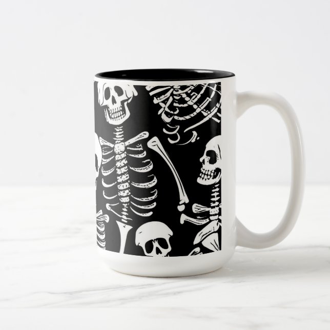 Tasse 2 Couleurs Équipe de squelette (Droit)