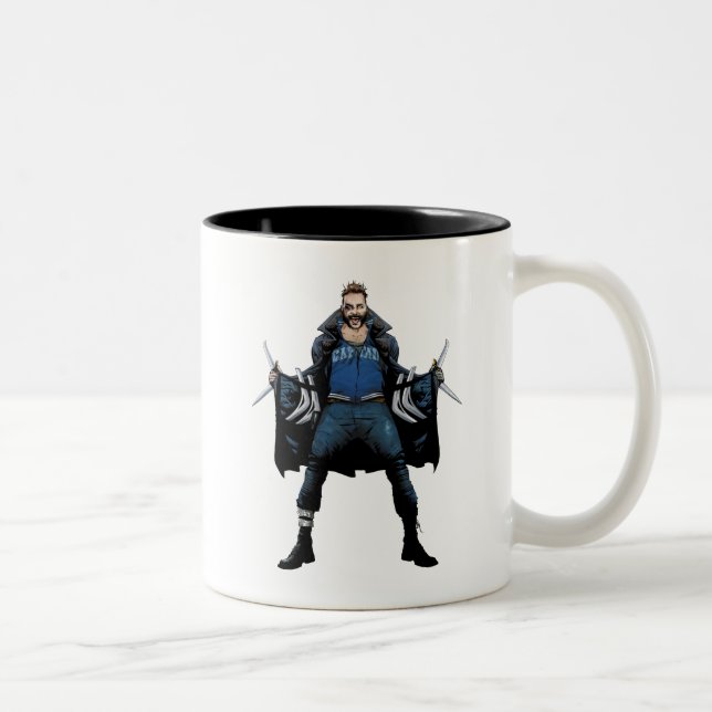 Tasse 2 Couleurs Équipe de suicide | Boomerang Comic Book Art (Droit)