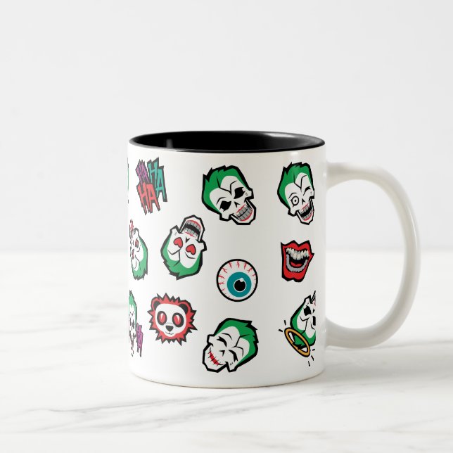 Tasse 2 Couleurs Équipe de suicide | Joker Emoji Motif (Droit)