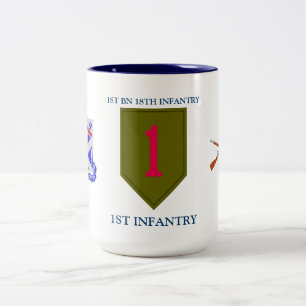 Tasse 2 Couleurs ęr INFANTERIE de la 18ème INFANTERIE de BATAILLO