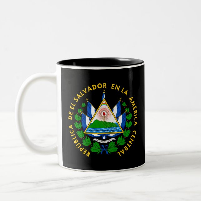 Tasse 2 Couleurs Escudo de El Salvador (Gauche)
