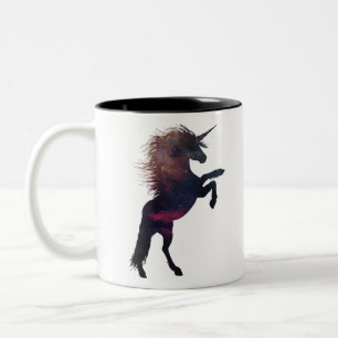 Tasse 2 Couleurs Espace Nébuleux de Licorne Magique