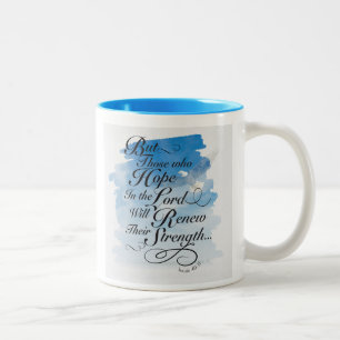 Tasse 2 Couleurs Espoir dans le Seigneur - Ésaïe 40