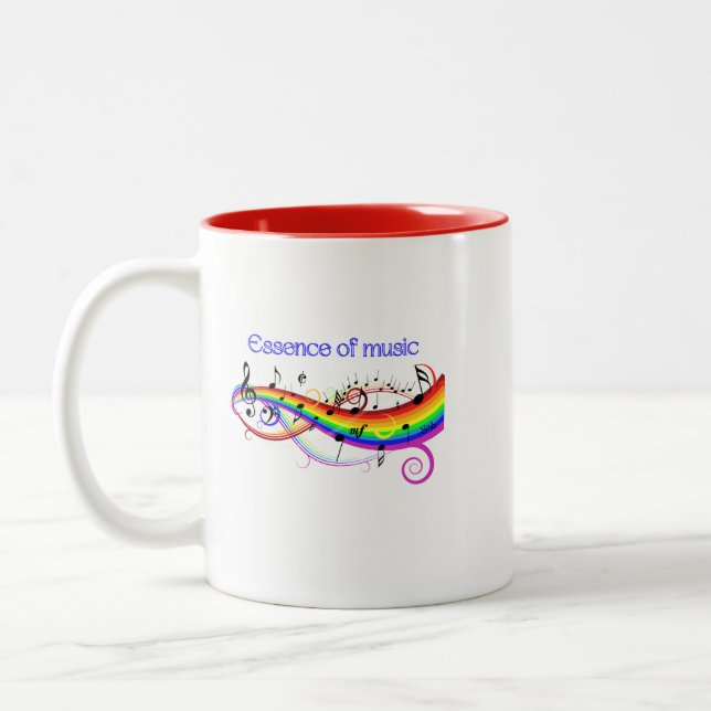 Tasse 2 Couleurs Essence De Musique-Café Tasse. (Gauche)
