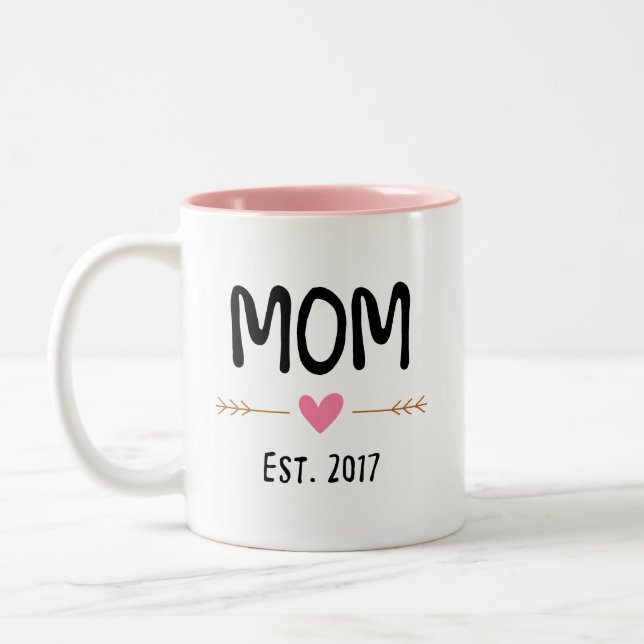 Tasse 2 Couleurs est 2017 d'amour de maman (Gauche)
