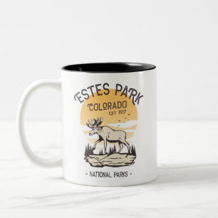 Tasse 2 Couleurs Estes Park Colorado National Park Moose Sunset