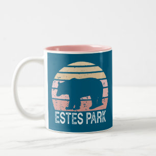 Tasse 2 Couleurs Estes Park Colorado Ours Rétro
