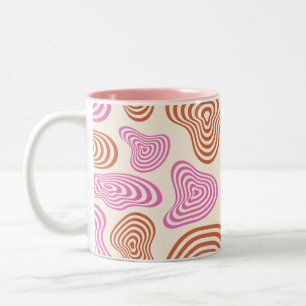 Tasse 2 Couleurs esthétique liquide ondulée groovy des années 70