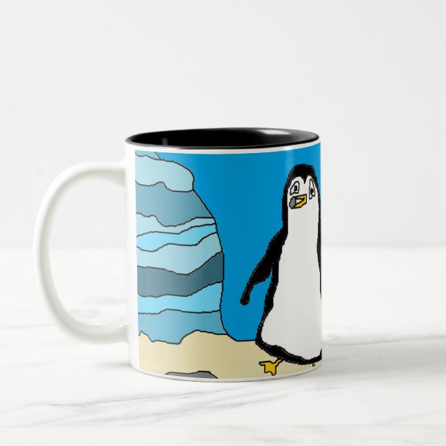 Tasse 2 Couleurs Et une Pengie prend la pierre (Gauche)